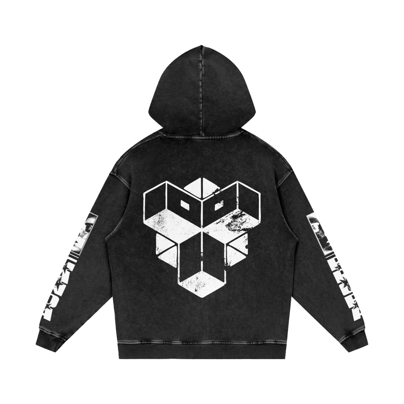 Snow Washed Loose Cotton Hoodie