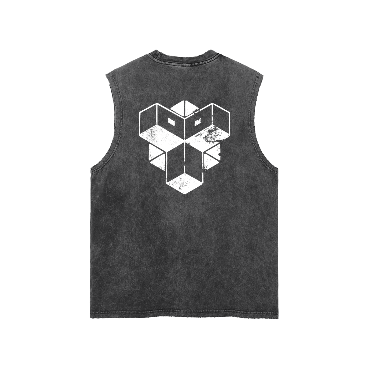 Snow Washed Frayed Hem Tank Top