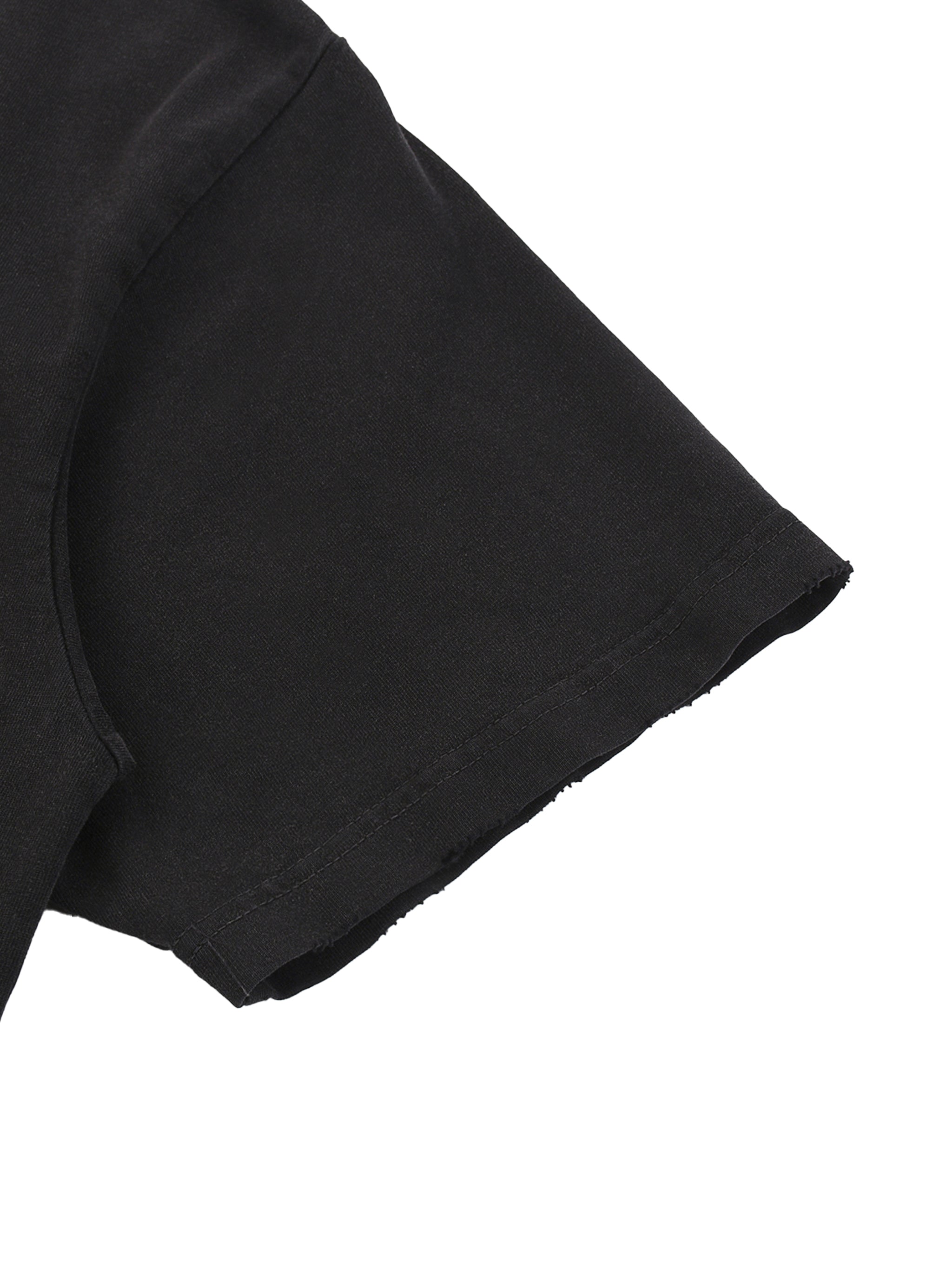 Snow Washed Raw-Hem T-Shirt